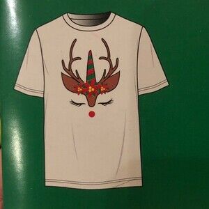 Holiday Style Sz 8/10 Girls Reindeer Holiday Tee NEW NIP